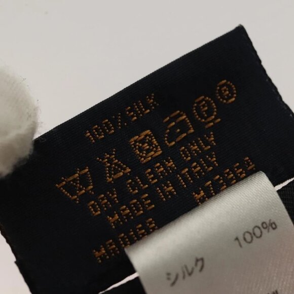 LOUIS VUITTON Bandeau Trunk Scarf Silk Beige M73964 LV Auth - Picture 3 of 6